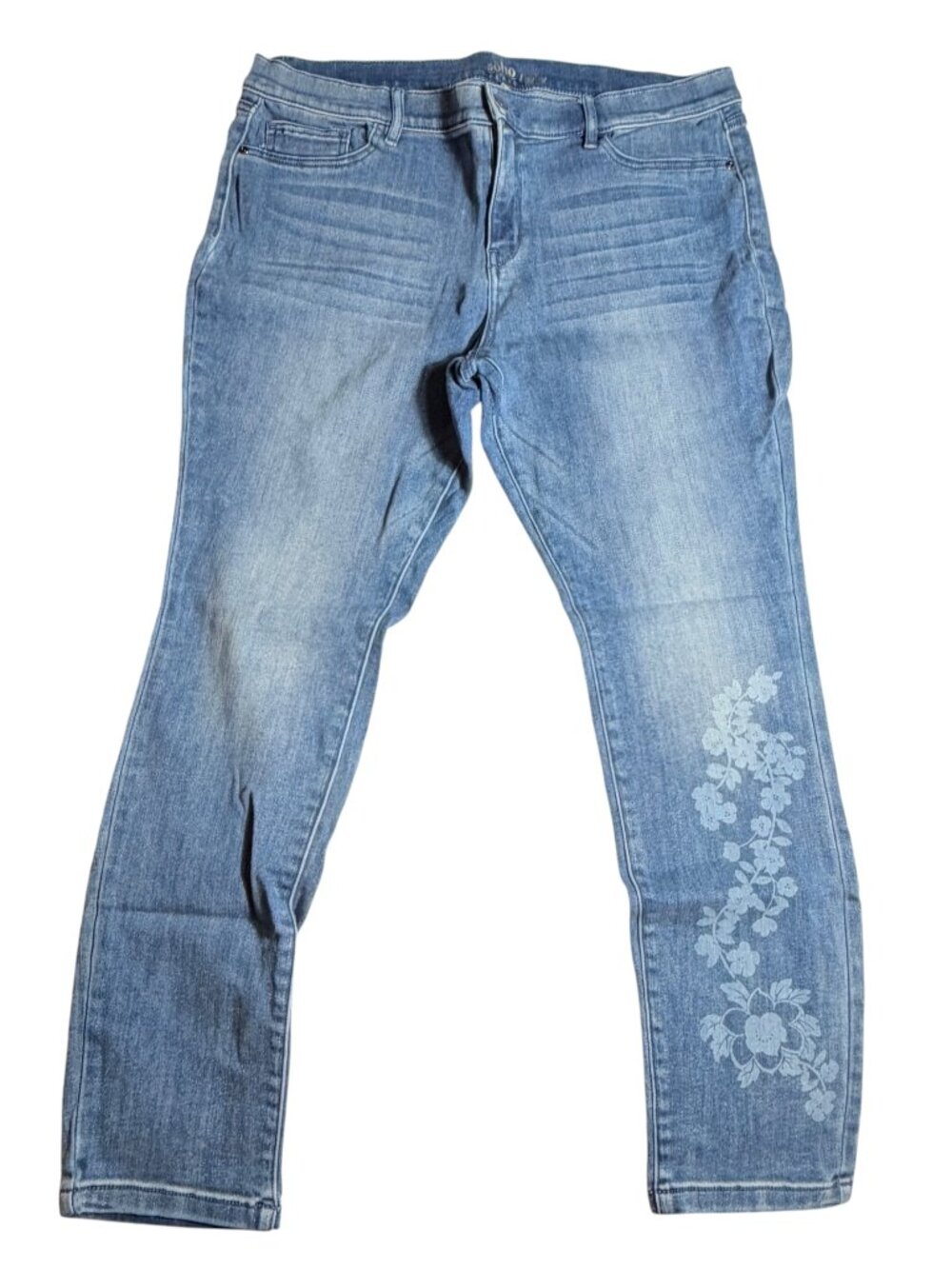 NY&C SoHo Jeans Flower Print Jean Leggings, Size 20